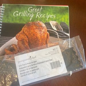 Pampered Chef Grilling Cookbook and Grill Pan Scraper